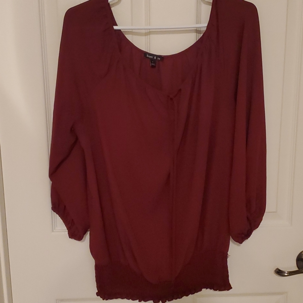 Elastic waist blouse